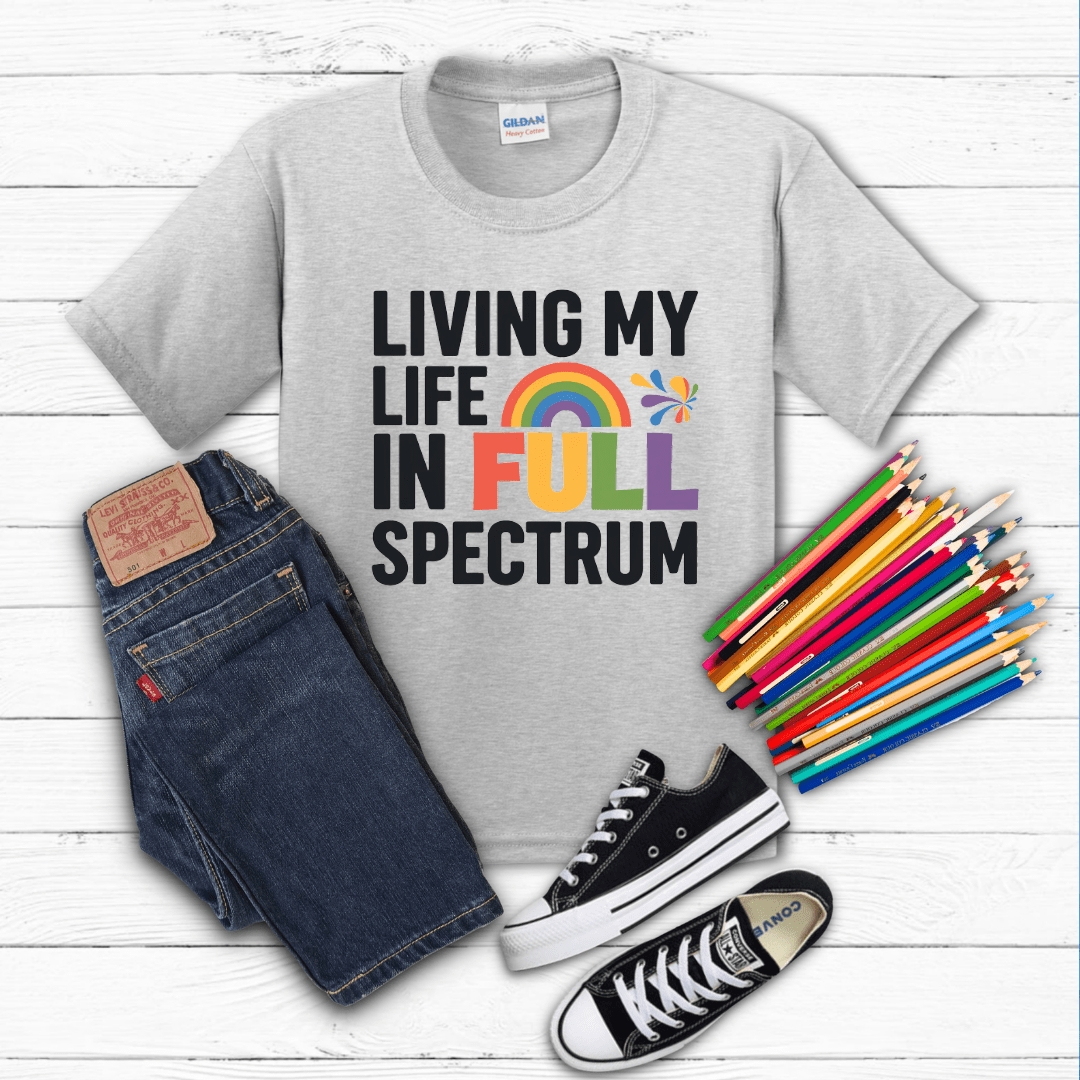 Living my Life in Full Spectrum Kid Tee