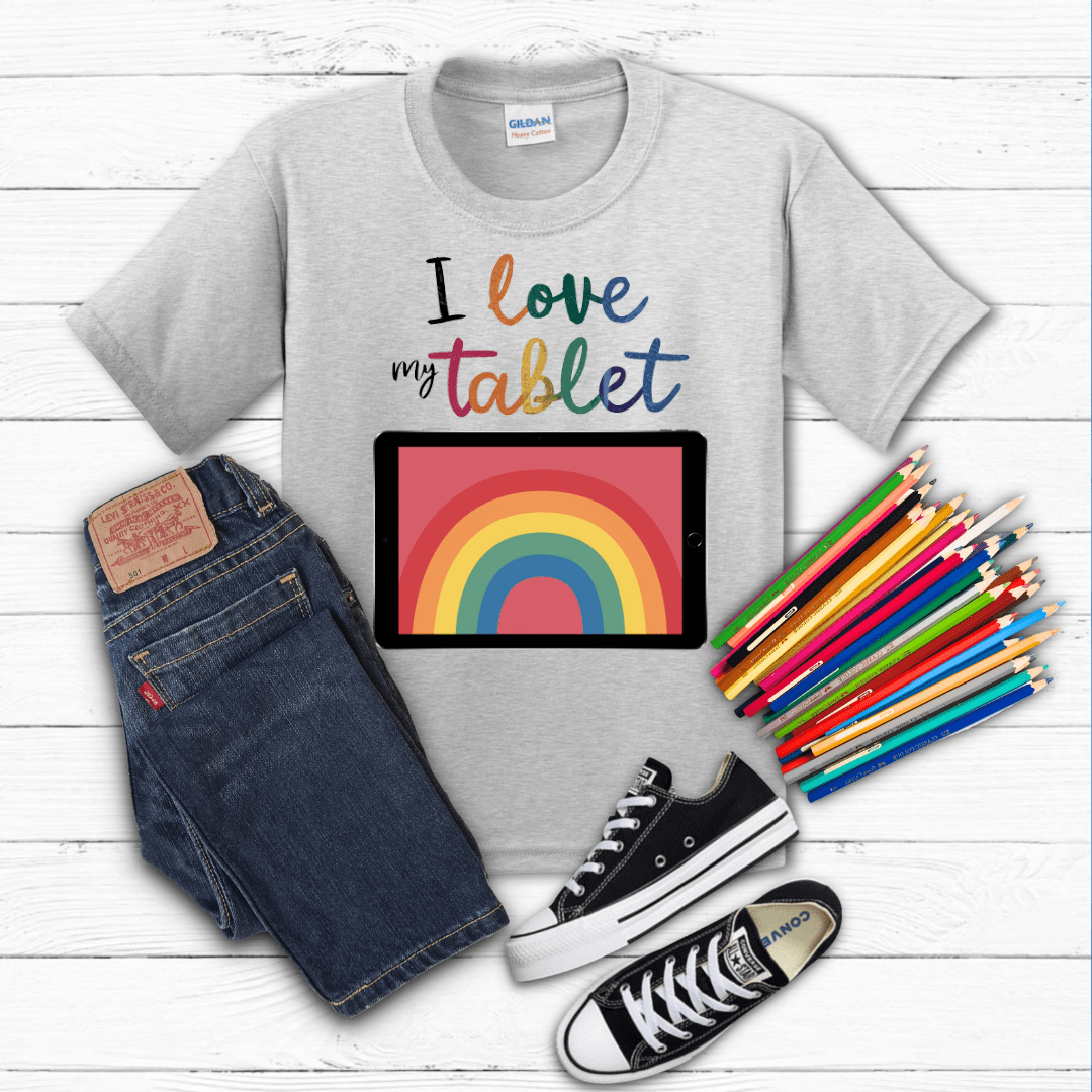 I Love my Tablet Kid Tee