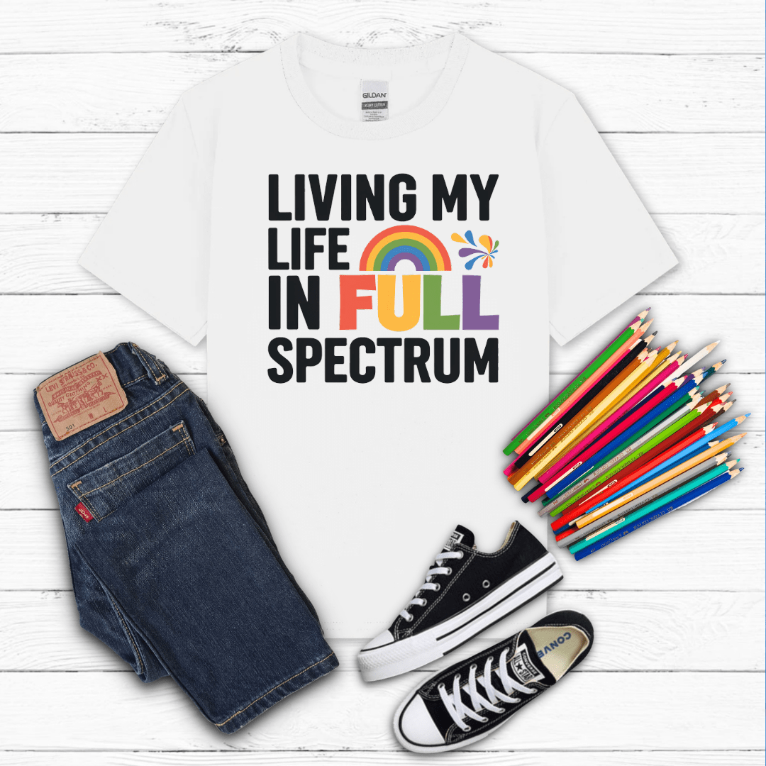 Living my Life in Full Spectrum Kid Tee