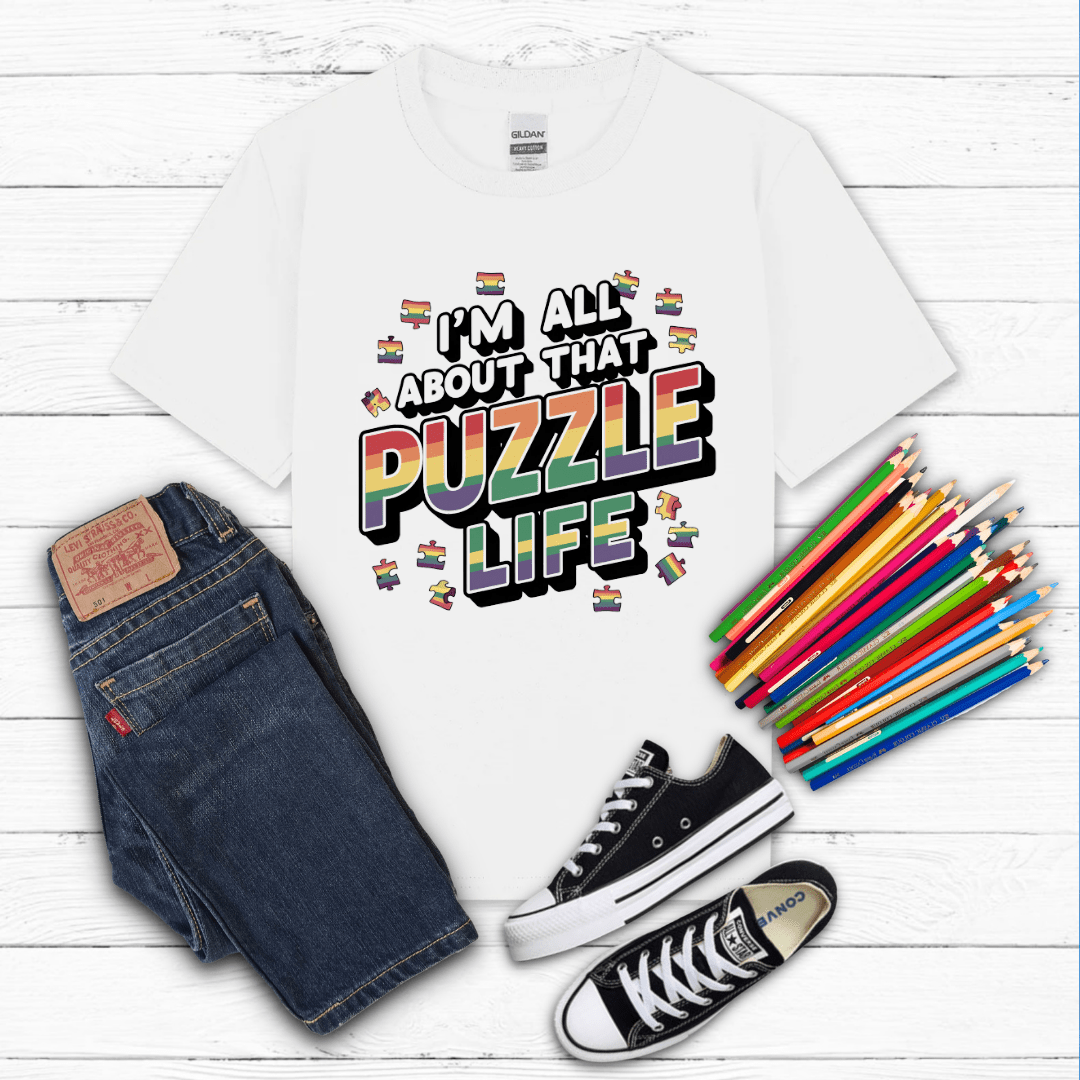 I'm All About that Puzzle Life Kid Tee