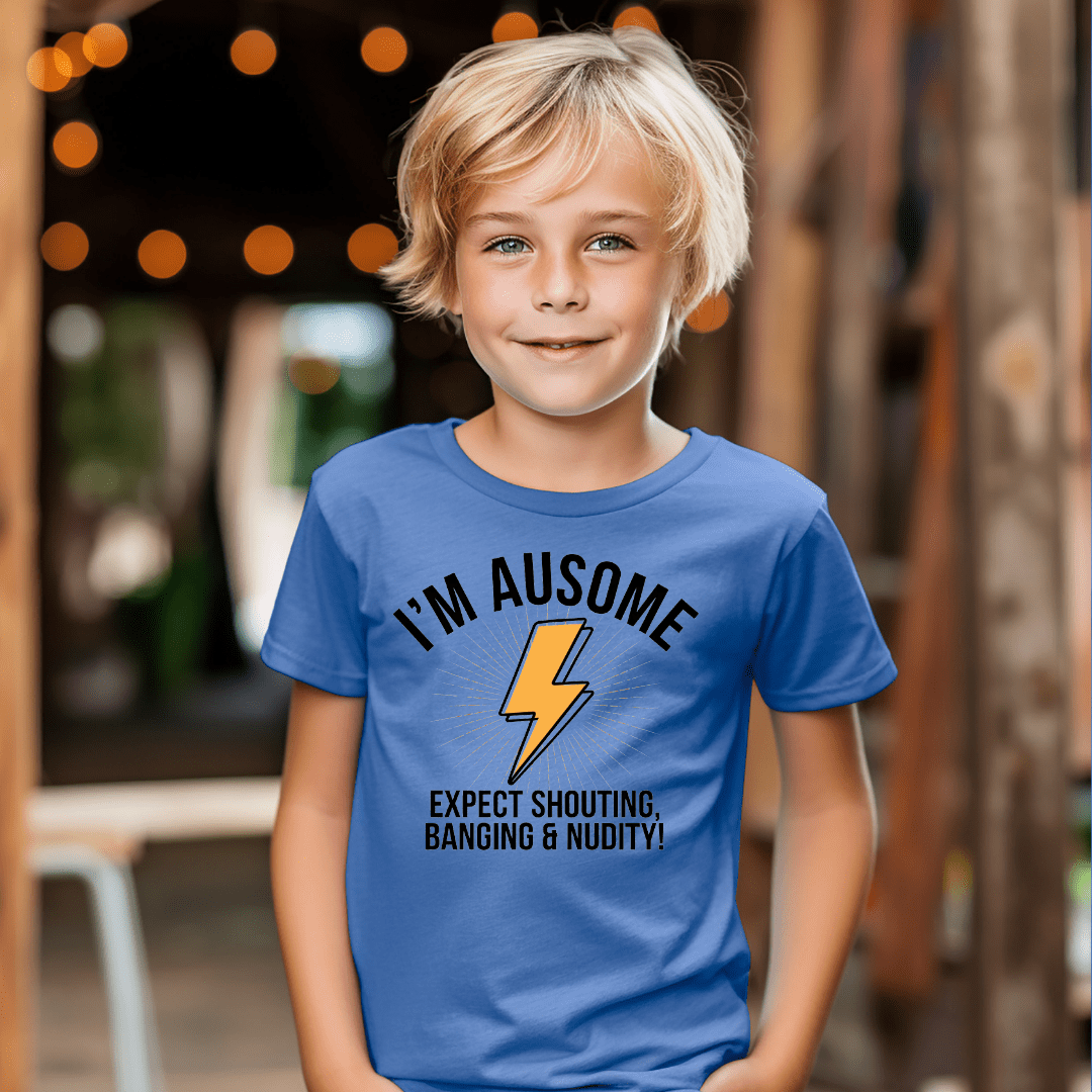 Expect Shouting, Banging & Nudity Kid Tee