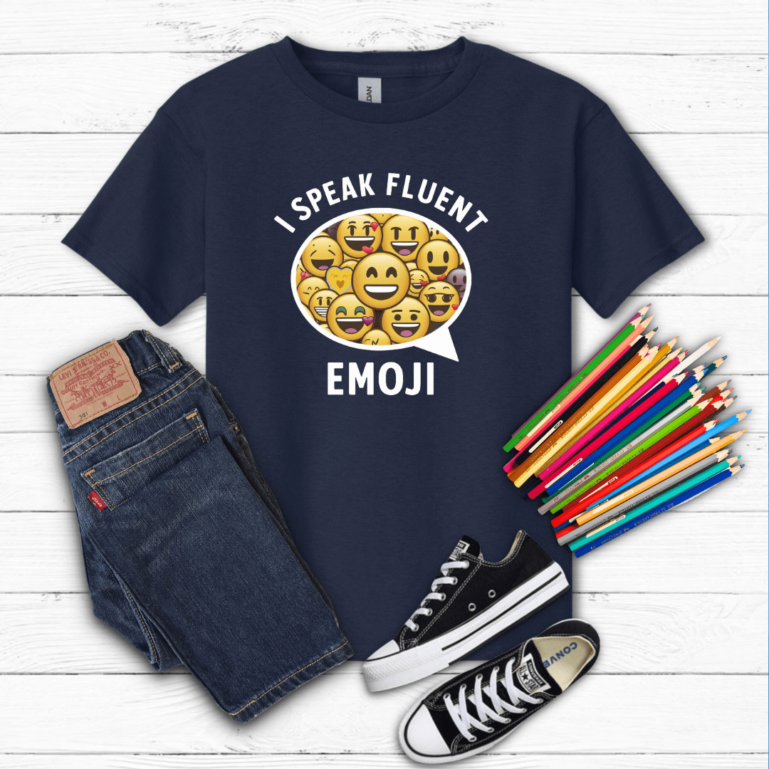 I Speak Fluent Emoji Kid Tee