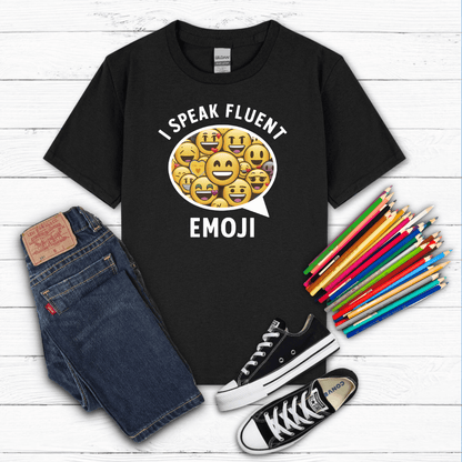 I Speak Fluent Emoji Kid Tee